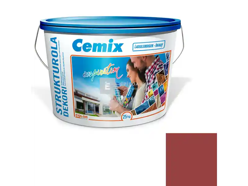 Cemix 2704 StrukturOLA Dekor diszperziós vékonyvakolat, dörzsölt 2 mm 6349 intense 25 kg Szuper akció