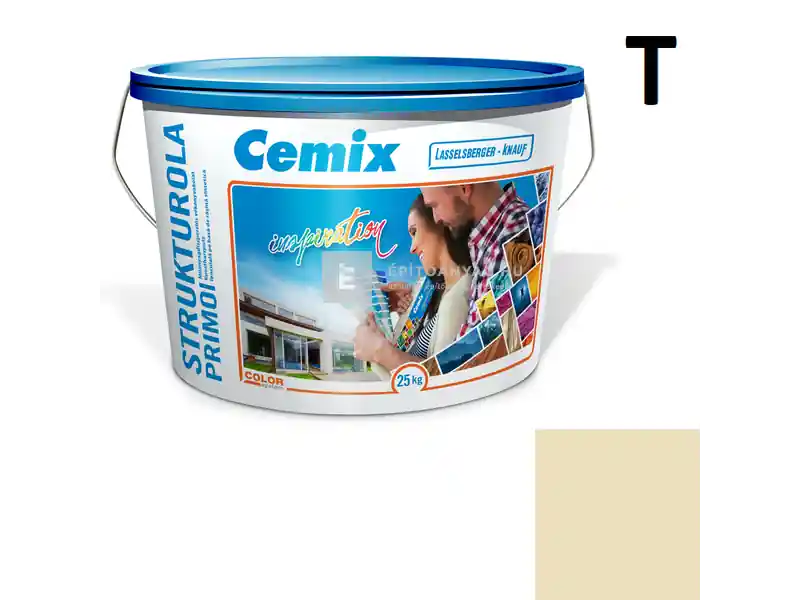 Gyors kiszállítás Cemix 2703 StrukturOLA Primo diszperziós vékonyvakolat, kapart 1,5 mm 4321 orange 25 kg