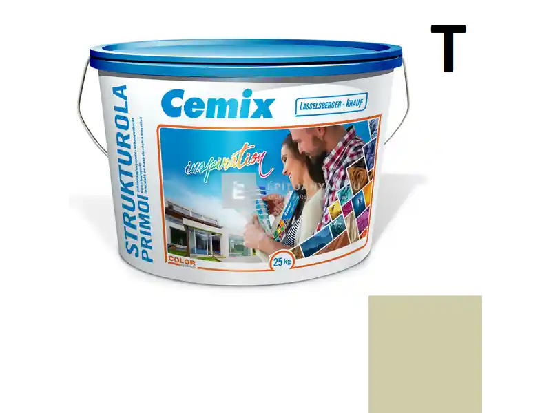 Legkelendőbb Cemix 2703 StrukturOLA Primo diszperziós vékonyvakolat, kapart 1,5 mm 4545 green 25 kg