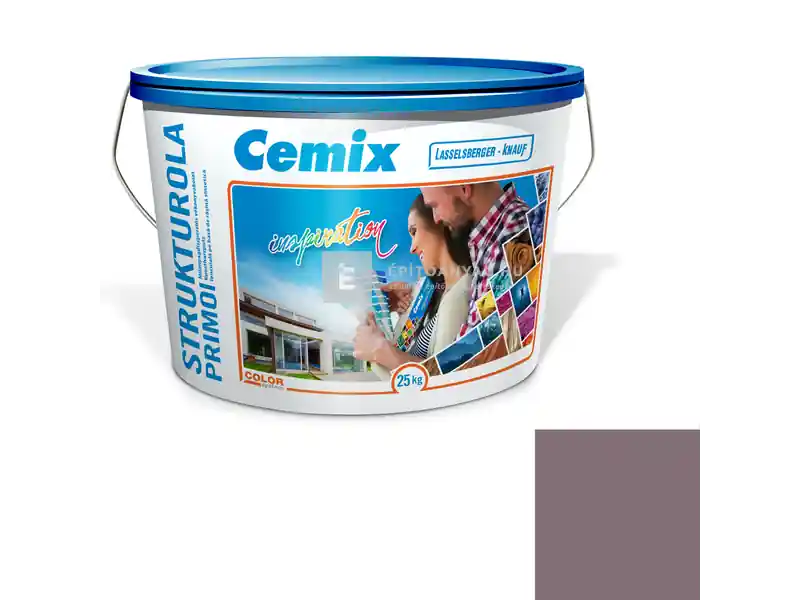 Csak ma Cemix 2703 StrukturOLA Primo diszperziós vékonyvakolat, kapart 1,5 mm 5189 rusty 25 kg