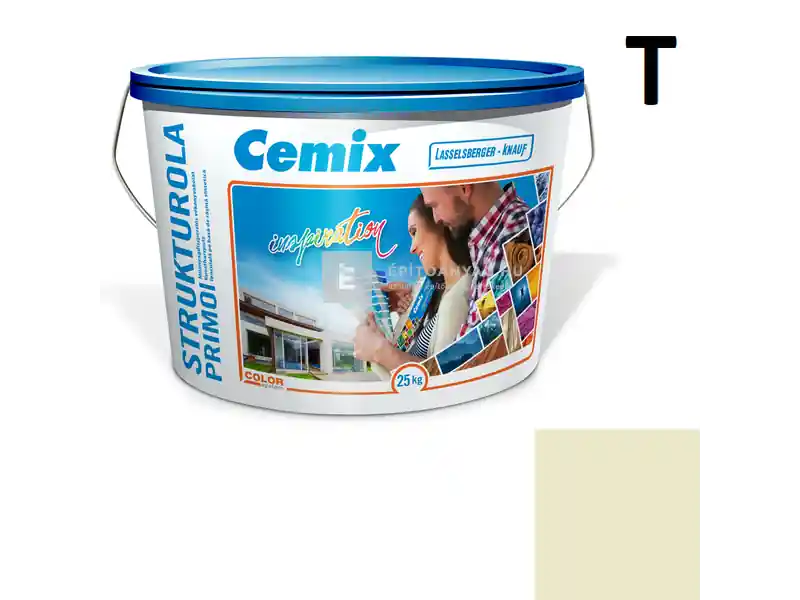 Cemix 2703 StrukturOLA Primo diszperziós vékonyvakolat, kapart 1,5 mm 6111 intense 25 kg Árcsökkenés