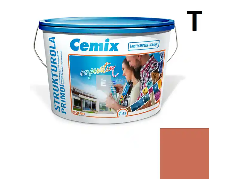 Prémium Cemix 2703 StrukturOLA Primo diszperziós vékonyvakolat, kapart 1,5 mm 6329 intense 25 kg