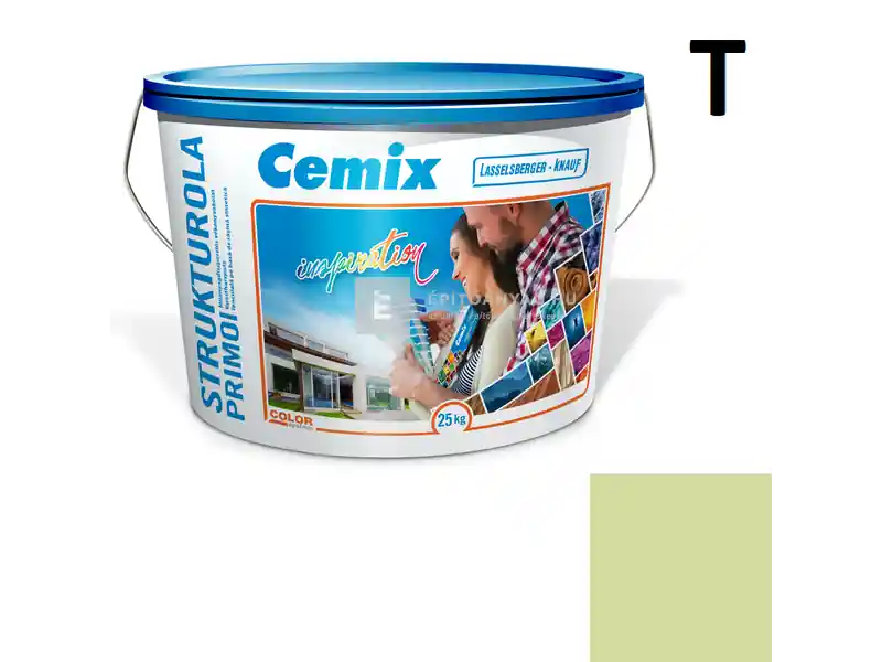 Cemix 2703 StrukturOLA Primo diszperziós vékonyvakolat, kapart 1,5 mm 6517 intense 25 kg Akció