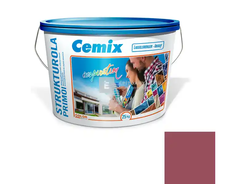 Cemix 2703 StrukturOLA Primo diszperziós vékonyvakolat, kapart 1,5 mm 6359 intense 25 kg Gyors kiszállítás