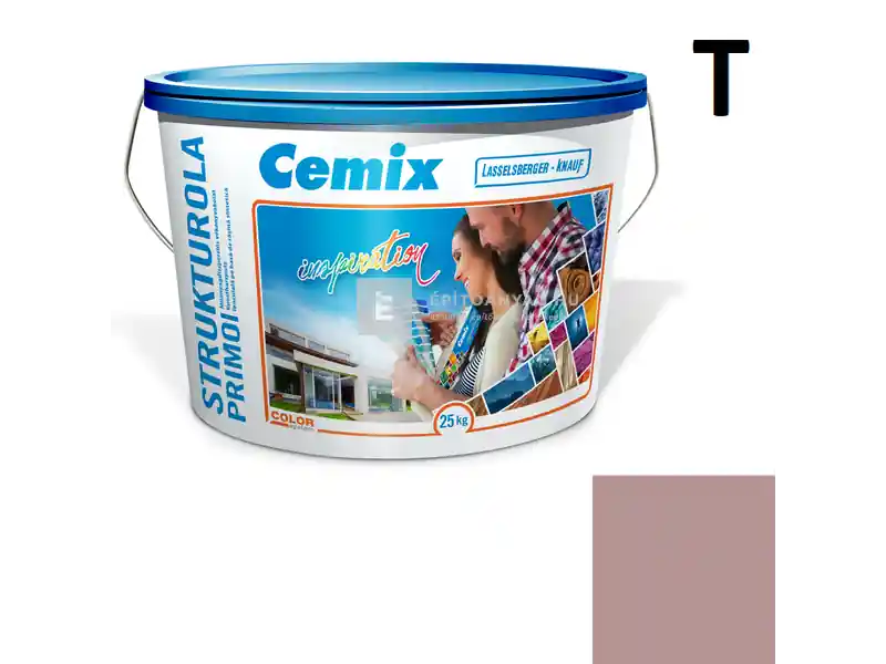 Végkiárusítás Cemix 2703 StrukturOLA Primo diszperziós vékonyvakolat, dörzsölt 2 mm 5117 rusty 25 kg