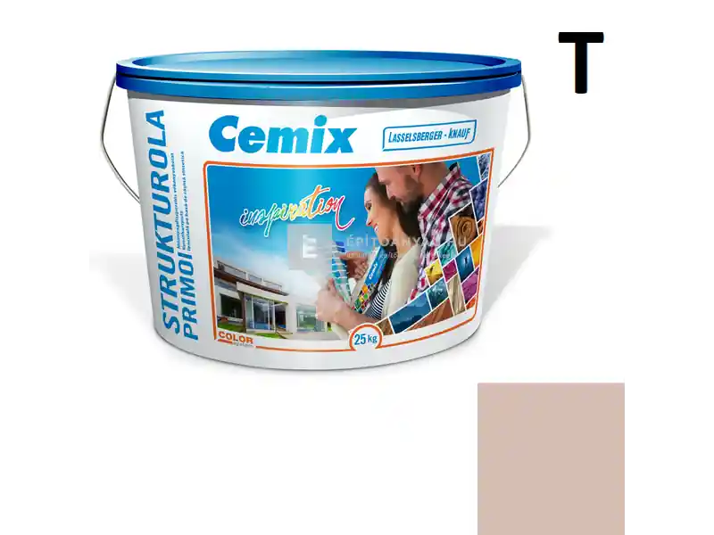 Cemix 2703 StrukturOLA Primo diszperziós vékonyvakolat, dörzsölt 2 mm 5123 rusty 25 kg Szezonális akció