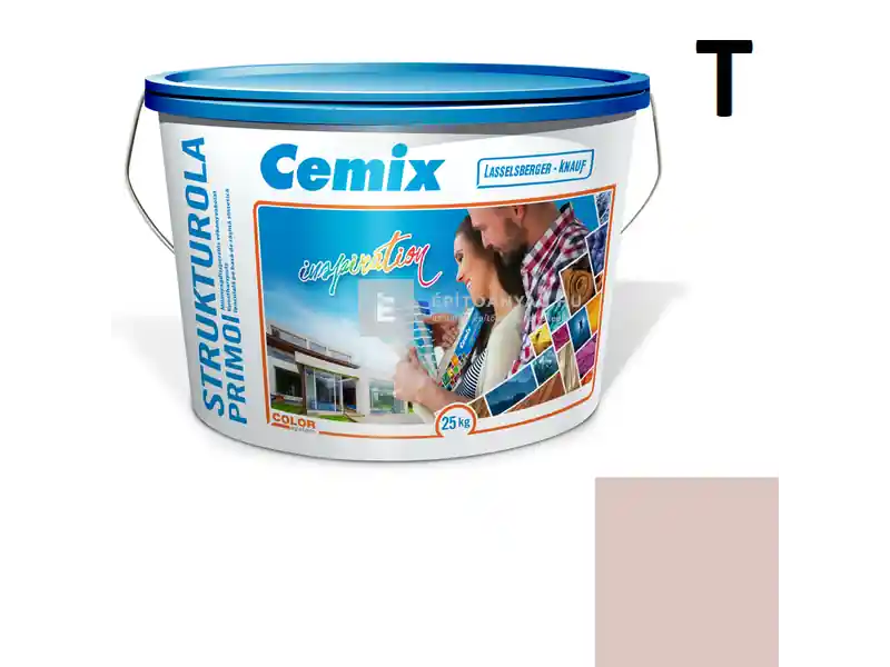 Azonnal elérhető Cemix 2703 StrukturOLA Primo diszperziós vékonyvakolat, dörzsölt 2 mm 5113 rusty 25 kg