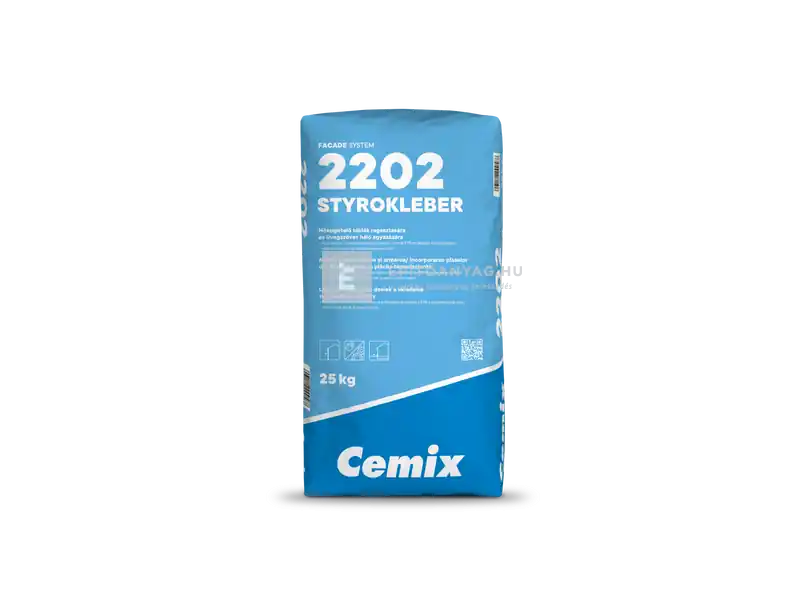 Cemix 2202 StyroKleber ragasztó- és ágyazóhabarcs EPS-lemezhez 25 kg Biztonságos fizetés