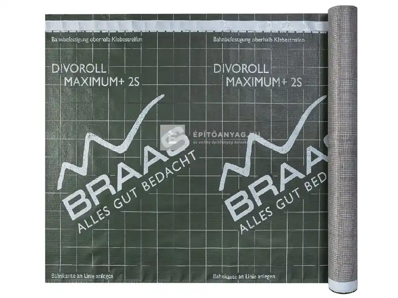 Exkluzív ajánlat Bramac Maximum 2S páraáteresztő tetőfólia két ragasztósávval 200 g, 75 m2