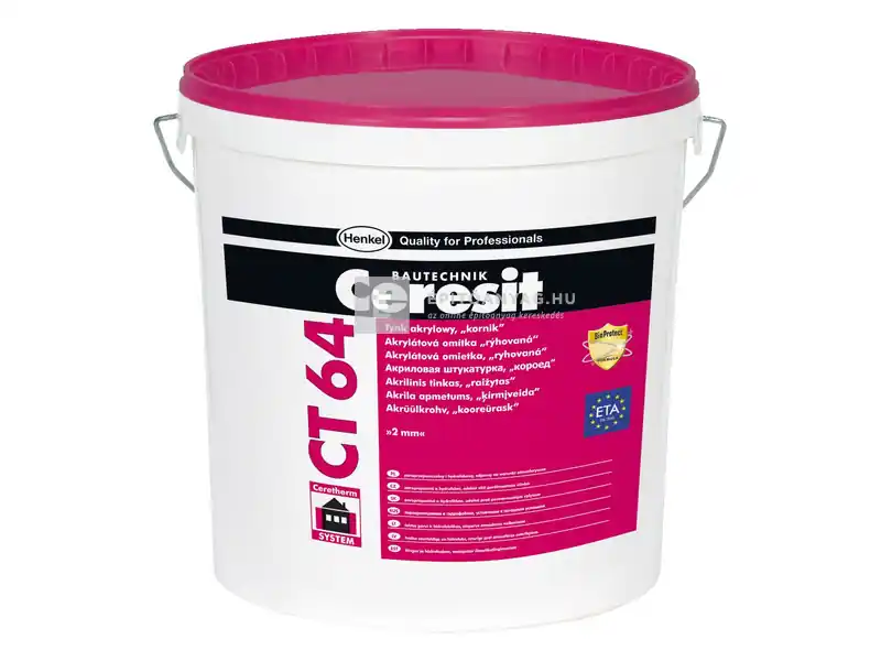 Vásárlói kedvenc Henkel Ceresit CT 64 akril dörzsölt hatású vékonyvakolat 25 kg