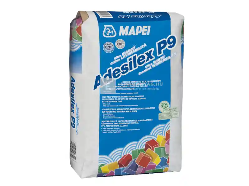 Mapei Adesilex P9 kerámiaburkolat-ragasztó C2TE fehér 25 kg Expressz szállítás