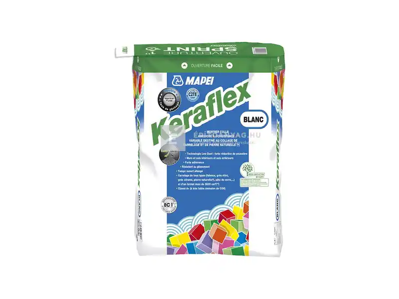 Gyors kiszállítás Mapei Keraflex kerámiaburkolat-ragasztó C2TE fehér 25 kg