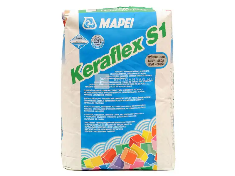 Mapei Keraflex S1 kerámiaburkolat-ragasztó szürke 25 kg Gyors kiszállítás