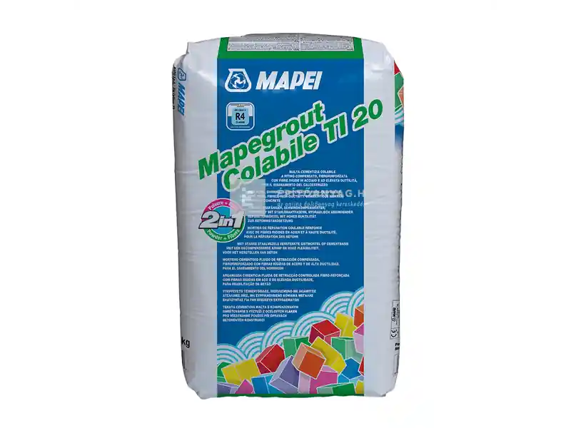 Legjobb ár Mapei Mapegrout Colabile TI 20 acélszál-erősítésű betonjavító habarcs 25 kg