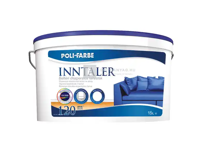 Akciós ár POLI-FARBE Inntaler beltéri diszperziós falfesték 15 l, fehér