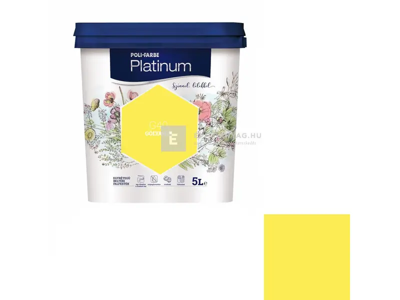 Vedd meg online Poli-Farbe Platinum beltéri falfesték G40 gólyahír 5 l