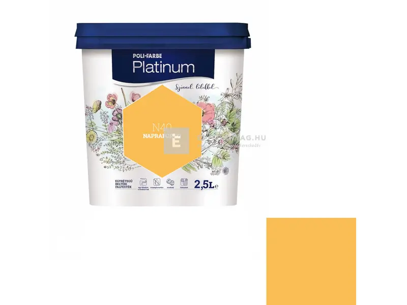 Olcsóbb Poli-Farbe Platinum beltéri falfesték N40 napraforgó 2,5 l