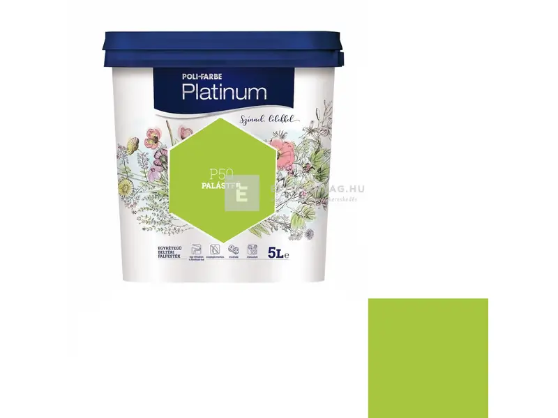 Poli-Farbe Platinum beltéri falfesték P50 palástfű 5 l Árcsökkenés