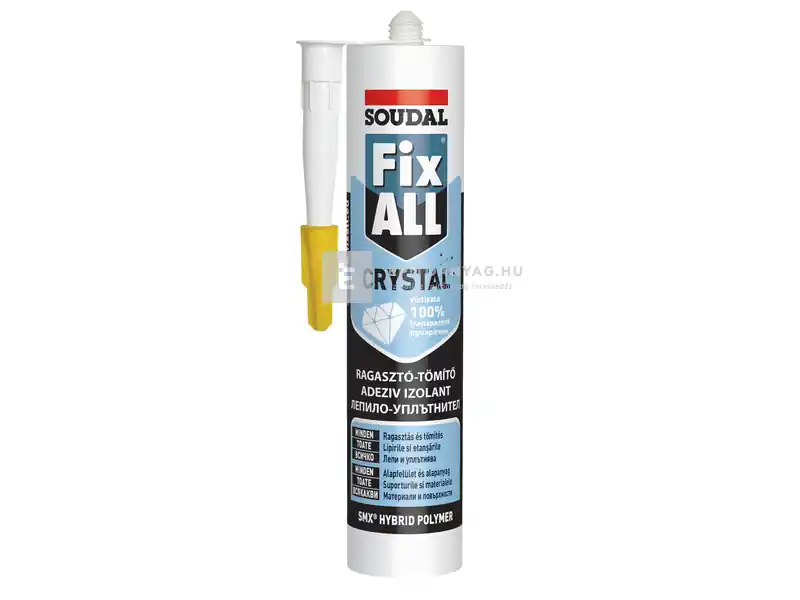 Soudal Fix All Crystal ragasztó áttetsző 290 ml Kedvezmény