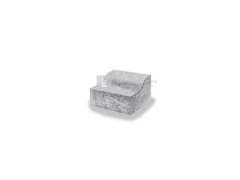Semmelrock K-szegély kopóréteg nélkül, szürke 25x25x15/10 cm Korlátozott ajánlat