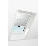 Roto Designo ZRE R4/R7 74x140 cm, világosszürke fényszűrő roló, fehér profilokkal Azonnal elérhető