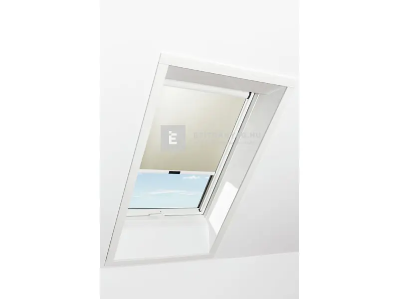 Különleges ajánlat Roto Designo ZRE R6/R8 74x118 cm, bézs fényszűrő roló, fehér profilokkal