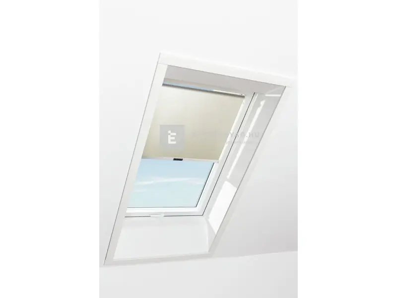 Roto Designo ZRS R4/R7 54x78 cm, bézs fényszűrő kampós roló, fehér profilokkal Utolsó esély