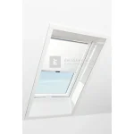 Roto Designo ZRS R4/R7 74x118 cm, fehér fényszűrő kampós roló, fehér profilokkal Biztonságos fizetés