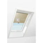 Roto Designo ZRS R4/R7 74x140 cm, sötét bézs fényszűrő kampós roló, alumínium profilokkal Gyors kiszállítás