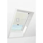 Csak ma Roto Designo ZRV R4/R7 74x140 cm, bézs fényzáró roló, fehér profilokkal