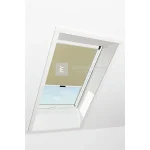 Roto Designo ZRV R6/R8 54x78 cm, sötét bézs fényzáró roló, fehér profilokkal Olcsó
