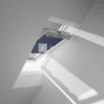 Utolsó esély VELUX ROP 55 cm-es csomag: sötétkék fényszűrő kampós roletta és fekete hővédő roló
