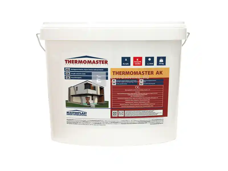 Akció Masterplast Thermomaster akril vékonyvakolat, kapart 1,5 mm fehér 25 kg