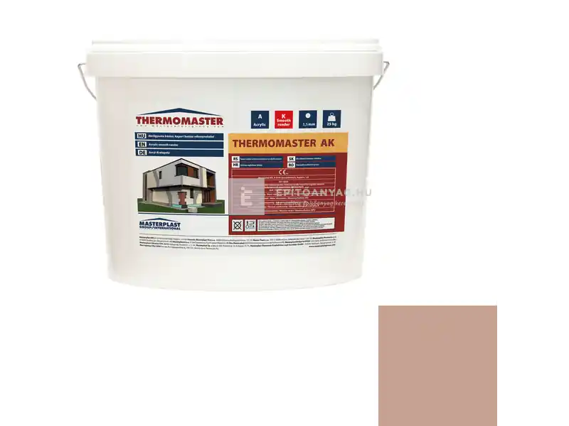 Masterplast Thermomaster akril vékonyvakolat, kapart 1,5 mm 13-C 25 kg Azonnali szállítás