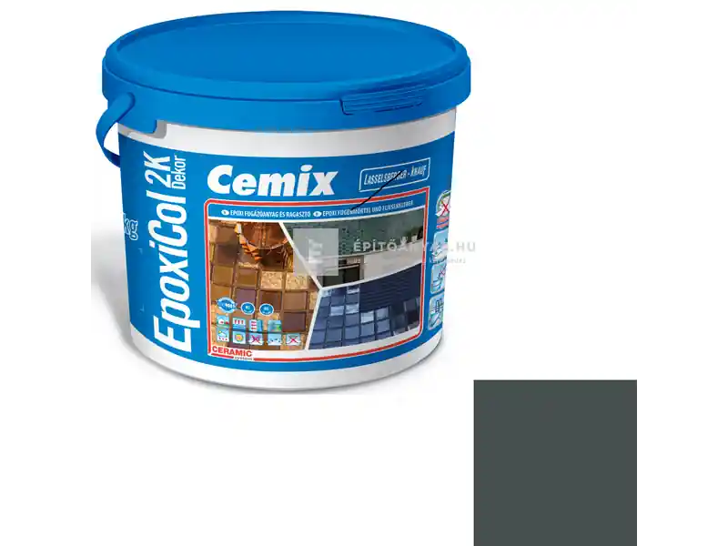 Azonnali szállítás Cemix 8660 EpoxiCol 2K Dekor epoxi fugázó antracit 7 kg