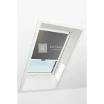 Roto Designo ZRE R4/R7 78x98 cm sötétszürke fényszűrő roló, fehér profilokkal Alacsony ár