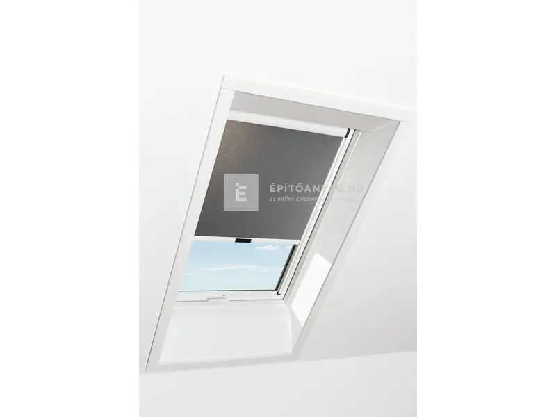 Roto Designo ZRE R4/R7 78x98 cm sötétszürke fényszűrő roló, fehér profilokkal Alacsony ár