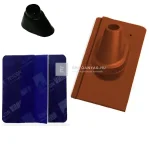 Legkelendőbb Tondach Kékes/Pilis egyenesvágású antennakivezető szett FusionProtect piros