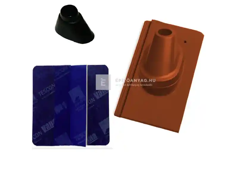 Legkelendőbb Tondach Kékes/Pilis egyenesvágású antennakivezető szett FusionProtect piros