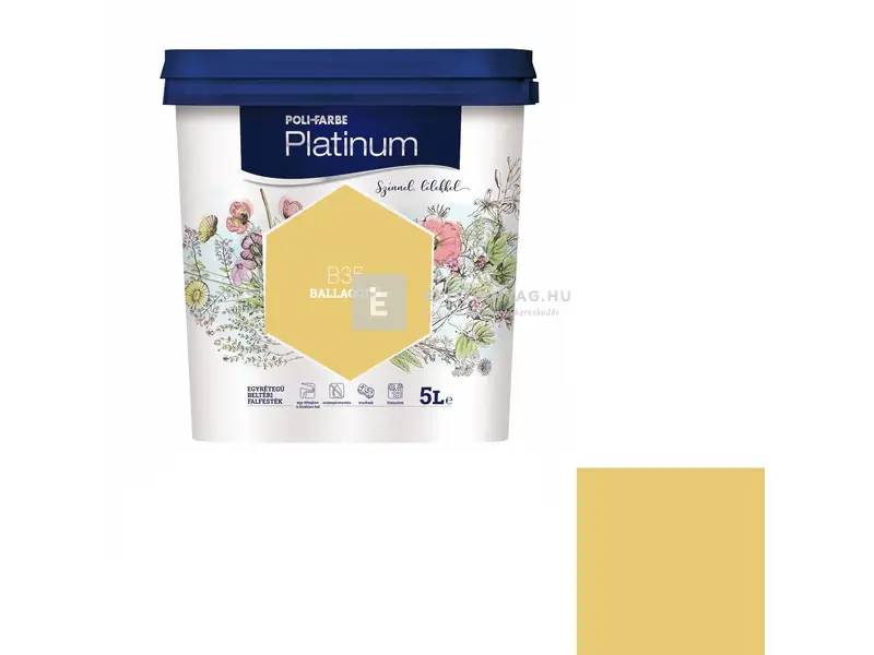 Akció Poli-Farbe Platinum beltéri falfesték B35 ballagófű 5 l