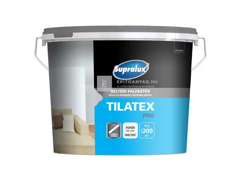 Szuper ajánlat Supralux Tilatex Pro beltéri falfesték fehér 15 l