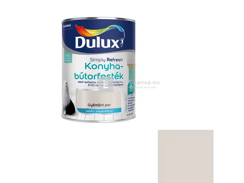 Dulux Simply Refresh konyhabútorfesték gyémántpor 0,75 l Legnépszerűbb