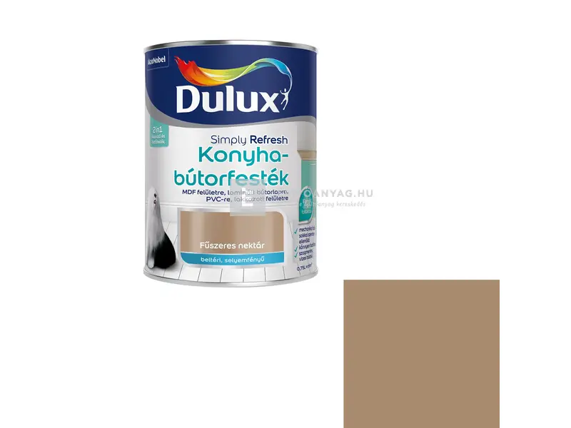 Korlátozott ajánlat Dulux Simply Refresh Konyhabútorfesték fűszeres nektár 0,75 l