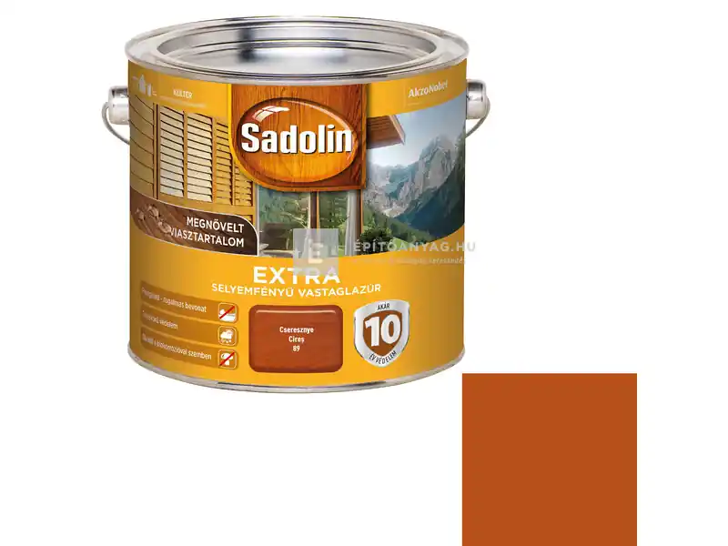 Bestseller Sadolin Extra kültéri vastaglazúr selyemfényű cseresznye 2,5 l