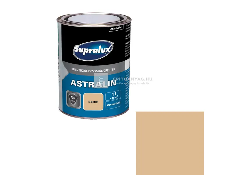 Supralux Astralin univerzális zománcfesték selyemfényű beige 1 l Kedvezmény