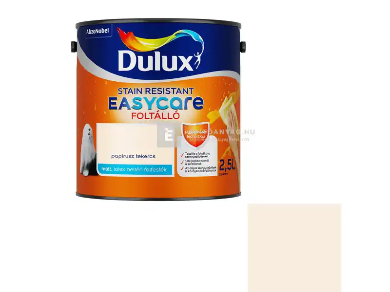 Dulux EasyCare matt, foltálló beltéri falfesték papirusz tekercs 2,5 l Gyors szállítás
