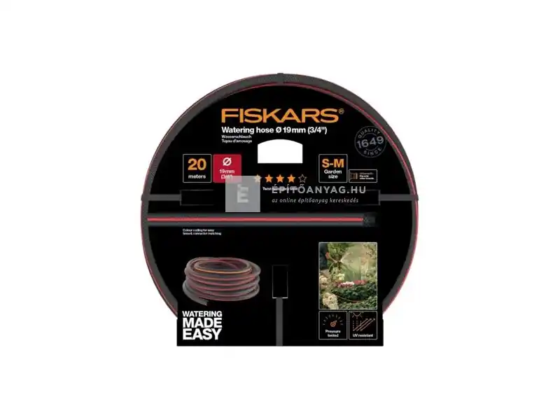 Legkelendőbb Fiskars locsolótömlő 3/4", 20 m, Q4