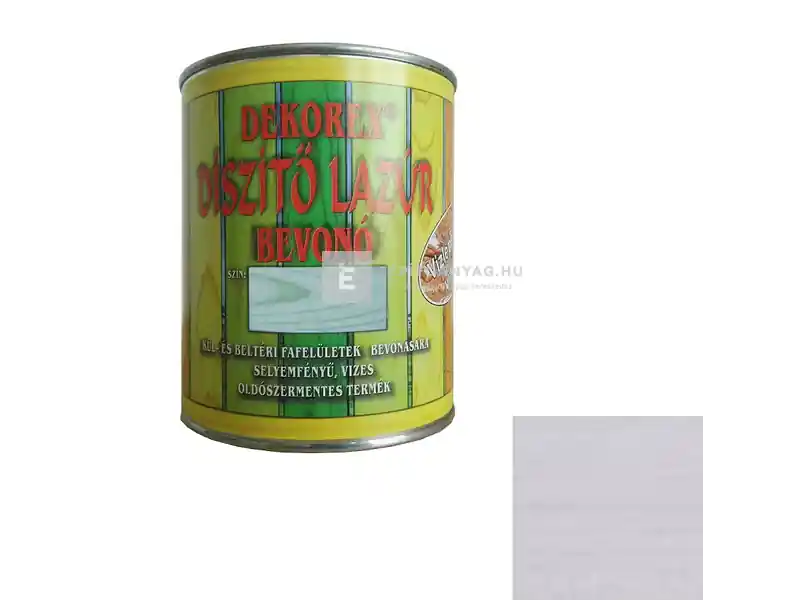 Azonnal elérhető Dekorex vékonylazúr fehér 0,75 kg