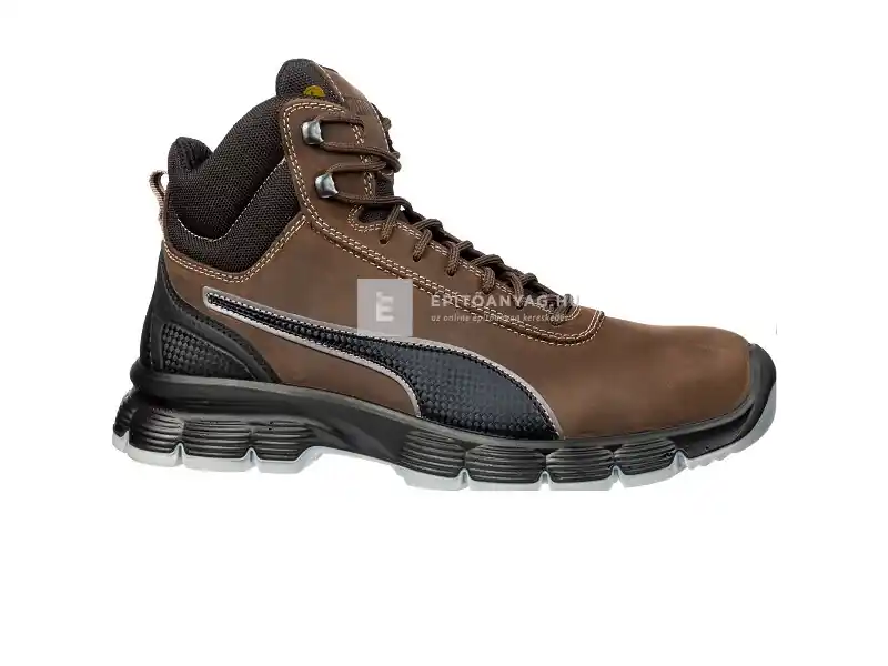 Biztonságos fizetés Puma Condor Brown Mid S3 ESD SRC munkavédelmi bakancs 43