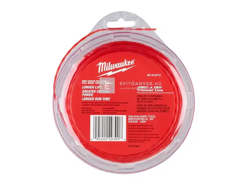 Milwaukee damil szegélyvágóhoz 2 mm x 45 m Expressz kézbesítés